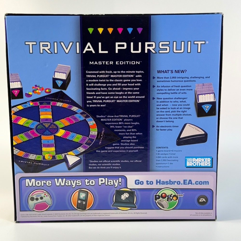 Trivial Pursuit Master Edition‎ Board Game Adult Ages 16 Plus - open box - Picture 2 of 14